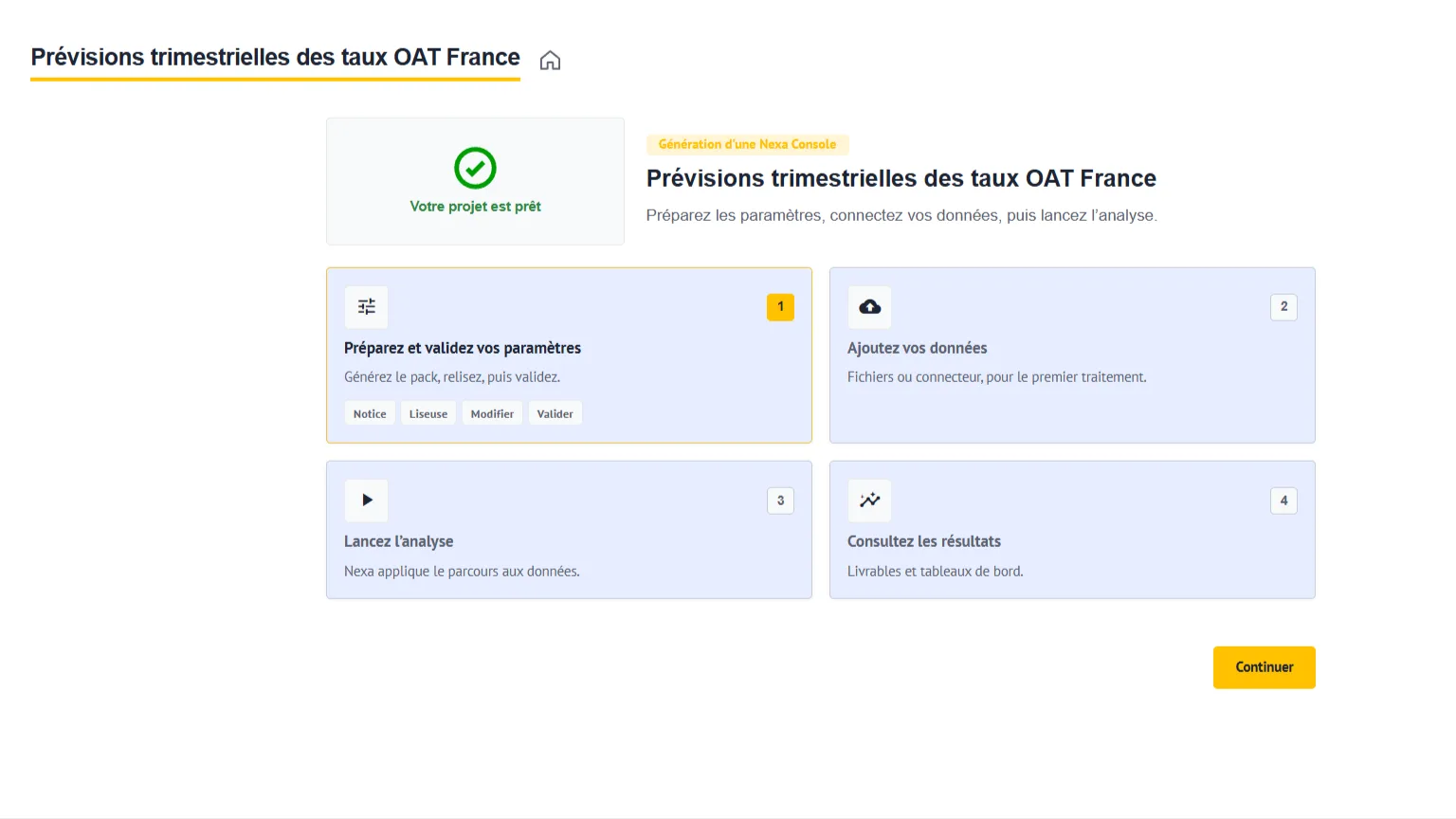 Parcours de création : du besoin métier à la console générée